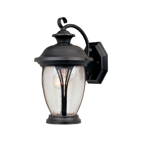 Designers Fountain Westchester 1275 in 1Light Bronze Outdoor Wall Lantern with Seedy Glass Shade 30511-BZ